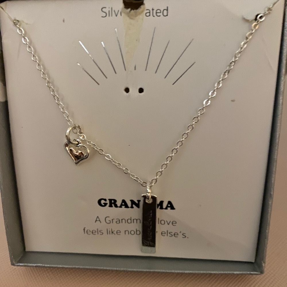Brand new Silver Plated necklace for any grandma.